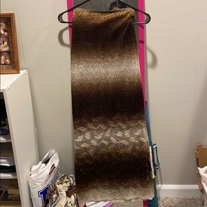 Brown Knitted Maxi Skirt